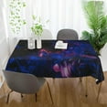 thumbnail image 5 of SKYSONIC 60”x90" Square Tablecloth with Dark Red Blue Texture Prints, Anti-Wrinkle and Smooth Table Cloth for Kitchen/Home Decoration, 5 of 7