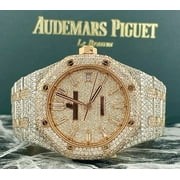 Audemars Piguet Royal Oak 37mm Rose Gold/ Steel Watch Iced 22ct Diamonds 15450SR