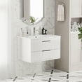 thumbnail image 6 of Tolead 30 inch Floating Bathroom Vanity with White Ceramic Sink and 2 Drawers, 6 of 7