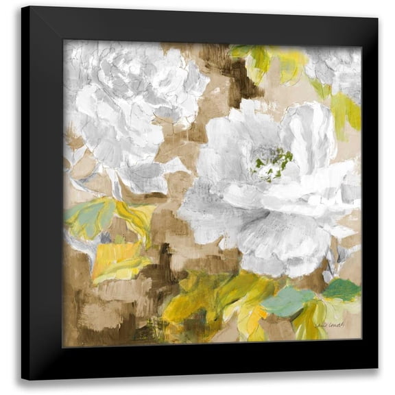 Loreth, Lanie 12x12 Black Modern Framed Museum Art Print Titled - White Modern Peonies I