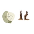 thumbnail image 1 of Reloj de pared,Reloj de pared silencioso Reloj de pared nórdico Decoración del hogar,Relojes decorativos para pared,oficina,aula,hogar.,Figura de mesa,Estatua de gato sujetalibros para, 1 of 8