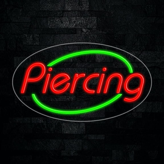 Piercing LED Neon Sign 28"L x 16"H #34119
