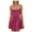 Hot Pink, variant on Mikilon Women's Party Sequin Dress Solid Color Suspender Dress Round Neck Short Dress