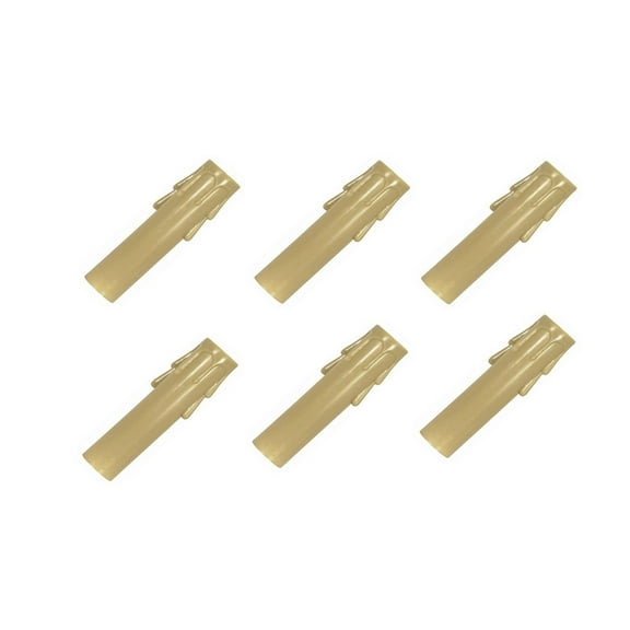Upgradelights Cream Fiber Drip Candelabra Base 6 Inch Candle Covers (Set of six)