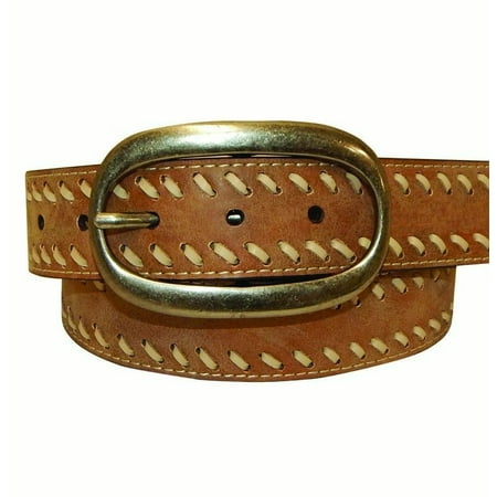 - Cowgirls Rock Western Belt Womens Leather Lacing Smooth Tan 9621300