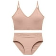 thumbnail image 2 of WILLBEST Brasier Transparente Mujer Conjunto De Lencería De 2 Piezas Con Escote En V Y Sin Costuras Para Mujer, Sujetador Sin Relleno Y Halter, 2 of 3