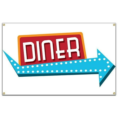 36 x 60 in. Diner Banner Sign