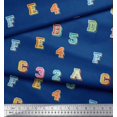 thumbnail image 3 of Soimoi Poly Georgette Fabric Numbers & Alphabets Text Print Fabric by The Yard 42 Inch Wide, 3 of 3