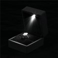 thumbnail image 3 of Lindbes Ring Box  Wedding Ring Case Jewelry Gift Box with LED Light for Proposal Engagement Wedding, 3 of 8