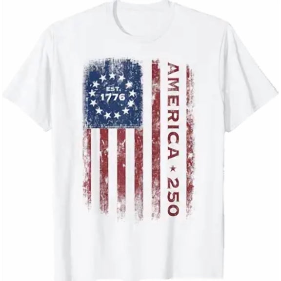 America 250 Vintage Historical US Flag 2026 T-Shirt