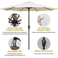 thumbnail image 2 of Bianlte 9ft Patio Umbrella Outdoor Table Market Umbrella with Push Button Tilt/Crank,8 Sturdy Ribs for Garden,Deck,Backyard,Pool,Beige, 2 of 7