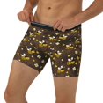 thumbnail image 3 of Salouo Flying Furry Honey Bees Pattern Men's Boxer Briefs, Soft & Breathable Underwear Elastic Waistband Briefs for Men,1-Pack, 3 of 7