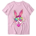 thumbnail image 3 of VBTAPA Happy Easter Shirts for Women Funny Cute Bunny Shirt 2025 Easter Tshirt Rabbit Graphic T Shirts Trendy Casual Short Sleeve Tops Prime Sales of The Day Pink S, 3 of 5