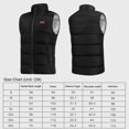 thumbnail image 4 of Chaquetas eléctricas con calefacción de 9 zonas, chaleco calefactable con cremallera y cuello levantado para acampar, 4 of 8