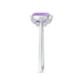 thumbnail image 3 of ANGARA Natural Bezel Set Cushion 2.2 ct Amethyst Ring with Milgrain Detailing in 14K White Gold for Women (Size-8mm) | February Birthstone, Anniversary, Jewelry Gift for Women | Natural Amethyst Ring, 3 of 9