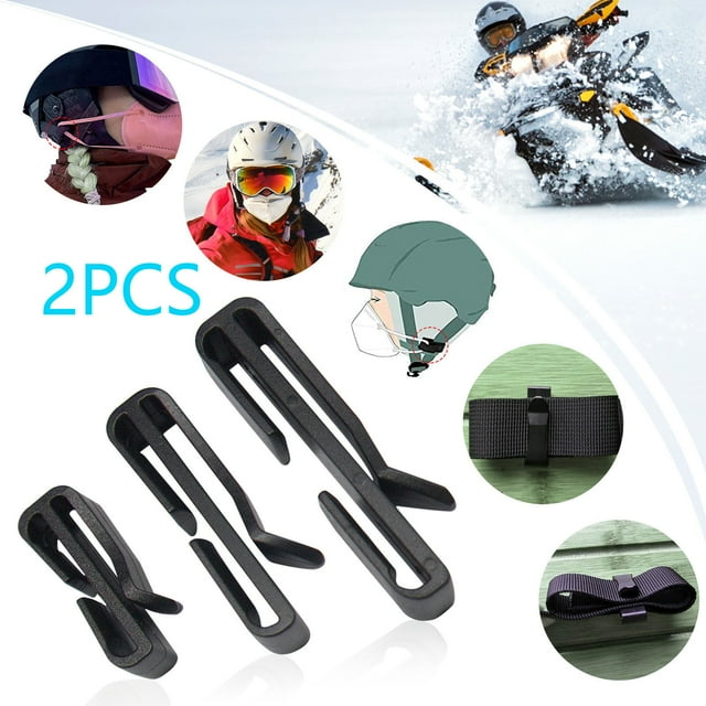 Vacemry 3Pcs Helmet Mask Clip, Ski Mask Attachment Hook for Helmet, Secure Helmet Mask Holder, Quick Release Helmet Mask Clip, Helmet Accessory for Skiing Snowboarding Motorcycle, Helmet Mask