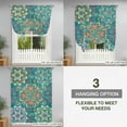 thumbnail image 3 of Tie Up Curtains for Windows Turquoise Turkish Pattern Valance Adjustable Balloon Curtain Vintage Abstract Flower Tie Up Shades for Kitchen Living Room Bedroom Privacy Curtain Drape 34x45 Inch, 3 of 9