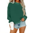 thumbnail image 2 of Cyglowse Cozy Oversized Pullover for Women Mock Neck Long Sleeve Top Casual Streetwear Soft Sweatshirt 2026 Green 2XL, 2 of 6