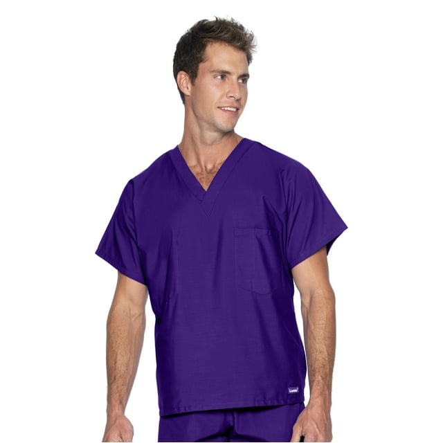 Landau Essentials Haut de Sarrau à Col en V : 1 Poche, Réversible, Unisexe, Coupe Classique Décontractée Sarraus Médicaux 7502