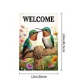 thumbnail image 4 of Amhnf Welcome Hummingbirds On Wooden Fence Garden Flag For Home Outdoor Garden Yard Decor 12x18 inch, 4 of 5