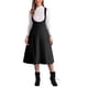 thumbnail image 1 of Vestido Pinafore INSPIRE CHIC para mujer, falda de tirantes casual de cintura alta, espalda cruzada, corte A, color negro, talla L, 1 of 1