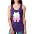 thumbnail image 1 of Cute Cat On Pink Ribborn Racerback Tank Women -Image by Shutterstock, Female x-Small, 1 of 4