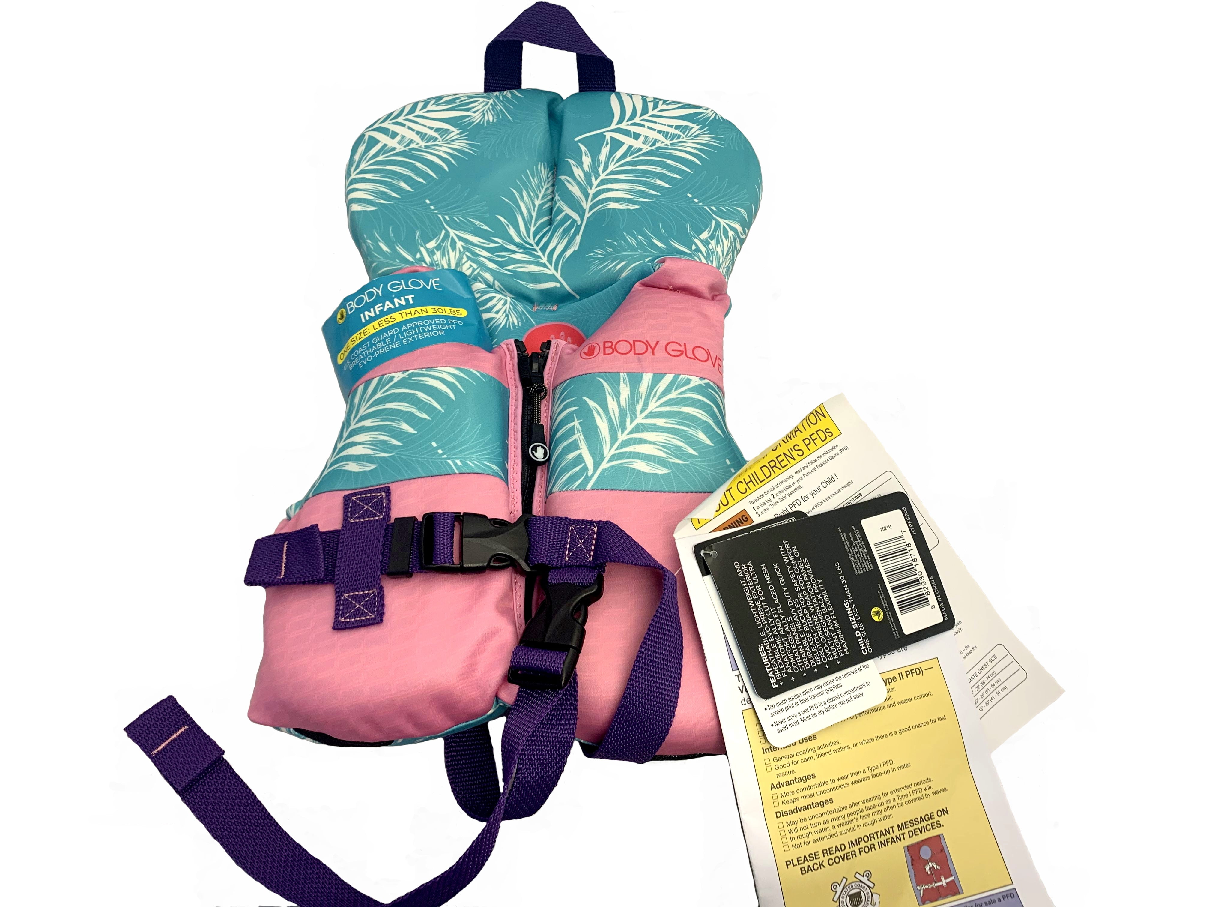 Body Glove Infant Life Vest US Coast Guard Approved PFD