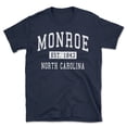 thumbnail image 1 of Monroe North Carolina Classic Established Men's Cotton T-Shirt, 1 of 1