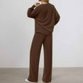 thumbnail image 4 of Women'S 2 Piece Lounge Outfits - Long Sleeve Sweatshirt With Jogger Pants Set Matching Sets Women Clothing Loungewear Sets Woman, 4 of 4