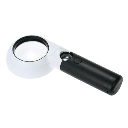 9 LED Magnifying Glass Reading Magnifier Handheld Portable Jewelry Loupe with Dual Glass 7X And 20X Magnification Power Lens for Book Maps Newspaper Reading