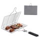 thumbnail image 1 of Cesta portátil para asar pescado, cestas para parrilla al aire libre, accesorios para parrilla de acero inoxidable con mango extraíble, herramientas para barbacoa para pescado, verduras, brochetas,, 1 of 5