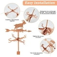 thumbnail image 4 of Iron Wind Direction Indicator Weathervane for Outdoor Garden Wind Measuring Tool Goat 254x358mm, 4 of 9