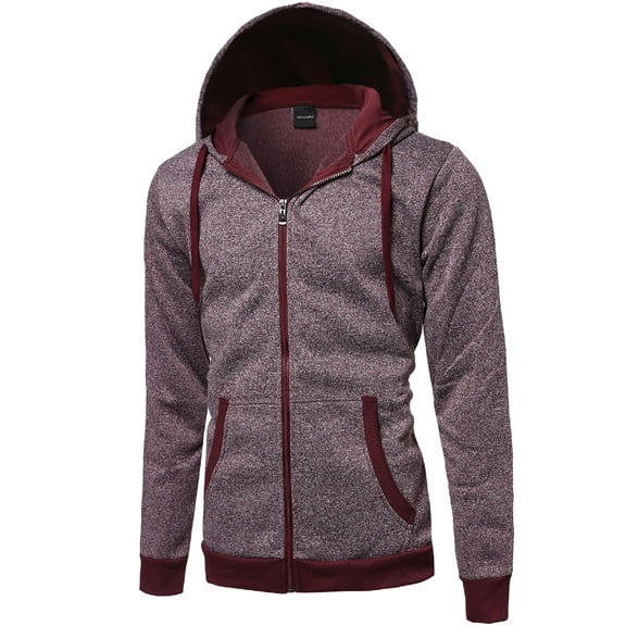 FashionOutfit Men's Plush Fleece Zip Up Hoodie Jacket