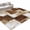 Dark Brown, variant on Round Rugs 6Ft, Patchwork Texture Round Area Rug Washable Indoor Throw Carpet, Retro Rustic Blocks Abstract Linen Brown Soft Non Slip Circle Rug for Office Cabinet Home Decor Aesthetic
