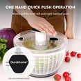 thumbnail image 2 of Secador de lechuga con centrifugador para ensaladas, fácil de presionar con una mano, gran secadora de verduras, mezcladora de ensaladas con empujador retráctil cómodo y botón de freno para verduras,, 2 of 6