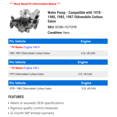 thumbnail image 2 of Water Pump - Compatible with 1978 - 1980, 1985, 1987 Oldsmobile Cutlass Salon 1979, 2 of 2