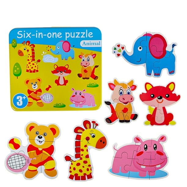 Jaspee Baby Puzzle Educational Toys Matching Game 3D Puzzle Board Jigsaw children's Wooden