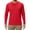 Red, variant on WTOBBY Men's Solid Color Raglan Long Sleeve Sports Top with Athletic Fit for Casual Workouts and Outdoor Activities Breathable Performance Shirt ,Black L