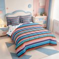thumbnail image 2 of Erosebridal Modern Geometric Pattern 7-Piece Twin Bedding,Minimalist Stripes Bedding Comforter Set,Polkadot Reversible, 2 of 7