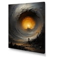 thumbnail image 2 of Designart "Storm Waves in Ocean I" Abstract Canvas Wall Art - Modern Grey Abstract Spirals Bedroom Canvas Wall Art, 2 of 6