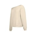 thumbnail image 5 of ManxiVoo Women's Off Shoulder Oversized Pullover Sweatshirt with Pockets Modern Casual Comfort Top L Size Khaki, 5 of 6