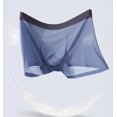 thumbnail image 3 of KAIYANG Calzoncillos tipo bóxer de malla transpirable, antibacterianos, sin marcas, de seda de hielo para hombre (L) XXL azul, 3 of 5