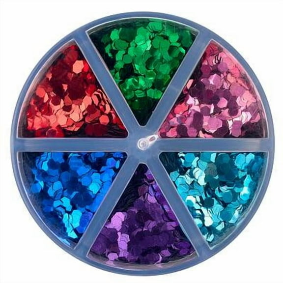 Recollections Signature Primary Chunky Glitter Caddy, 12 Pack