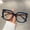 dark blue-leopard, variant on Oversized Square Eyeglass Frames, Multicolor Contrast Color TR Frame, Vintage Trendy Non‑Prescription Eyewear for Daily Fashion Decor