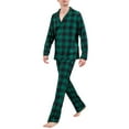 thumbnail image 3 of Christmas Family Matching Pajamas Set, Long Sleeve Plaid Shirt with Elastic Waist Pants, 3 of 10