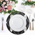 thumbnail image 4 of Ryvnso Black White Plaid Checkered Round Plate Mats Dining Table Placemat Set of 4 for Holiday Decoration, 4 of 7
