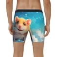 thumbnail image 2 of Men's Boxer Briefs, Cloud Cute Hamster Soft and Breathable Mens Underwear Boxer Briefs With Widen Waist, 2 of 5