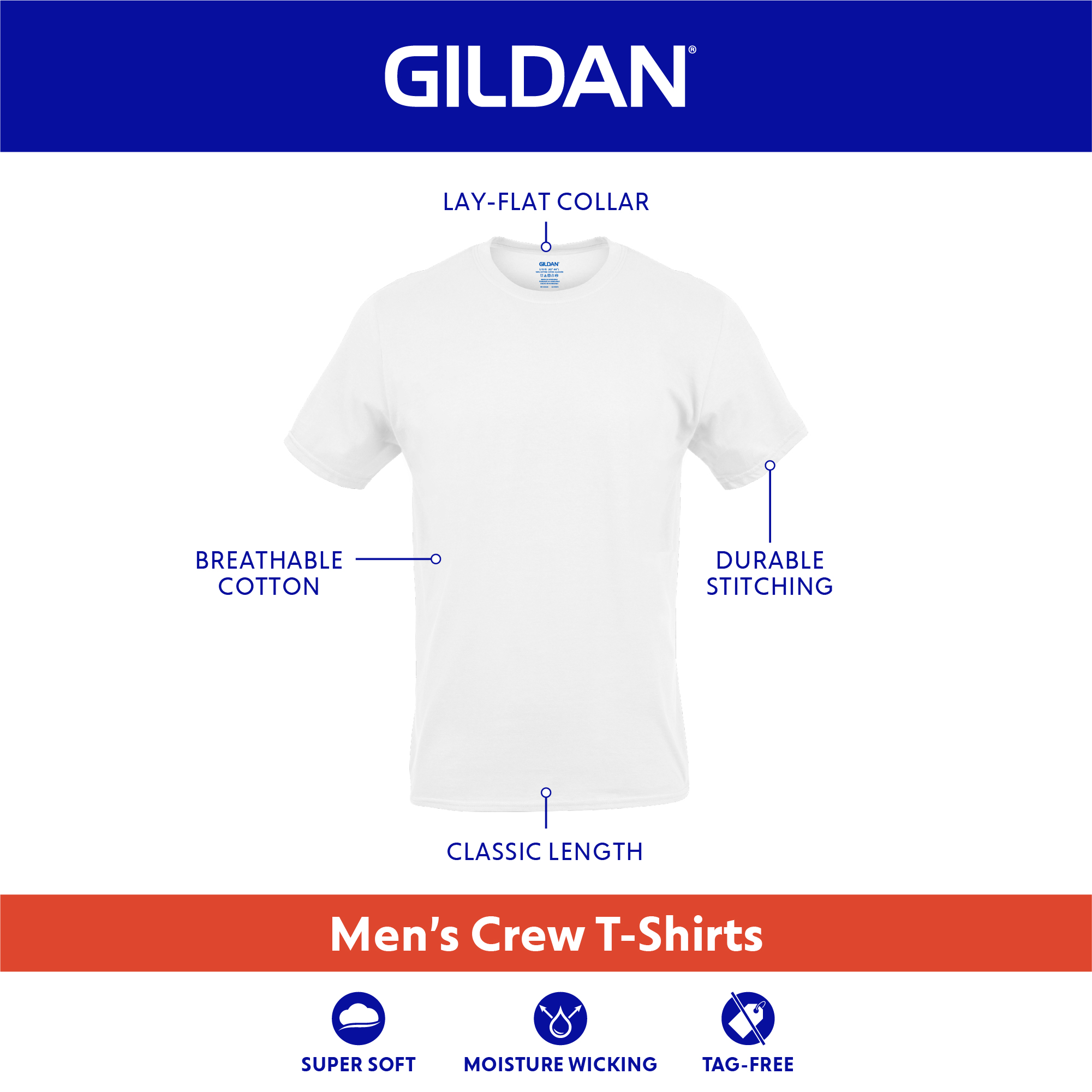 Gildan Men's Crew T-Shirts, 5-Pack, Sport Grey photo 3