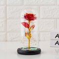 thumbnail image 1 of Rosa de Navidad solacol, regalo para mujer, rosa de cristal, decoración de flores artificiales, rosa en cúpula de cristal, regalo de flor de galaxia para mamá, esposa, novia, cumpleaños, aniversario,, 1 of 1