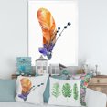 thumbnail image 3 of Designart 'Ethnic Orange Animal Feather Composition' Bohemian & Eclectic Framed Art Print, 3 of 4